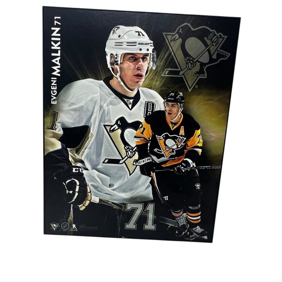 Pittsburgh Penguins Charity Bag 8x10 Wooden Photo Plaque Lot of 7 Crosby Malkin - Picture 3 of 8